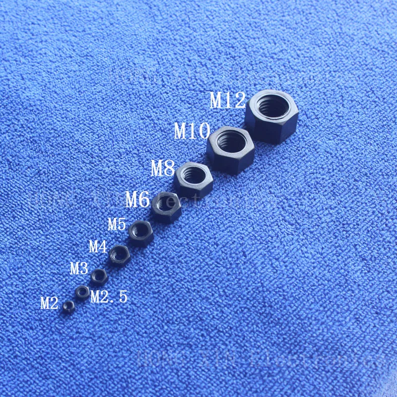 M8 1 ks čierny nylon hex matica 8mm plastové orechy Stretnúť RoSH normy Šesťhranné PC Elektronické príslušenstvo, Nástroje atď vysokej kvality