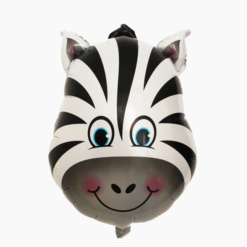 Mini Cartoon Opice & Zebra &plachých Zvierat Vedúci Fóliové Balóniky Zvierat Balónoch tému narodeninovej party Dekorácie, Hračky