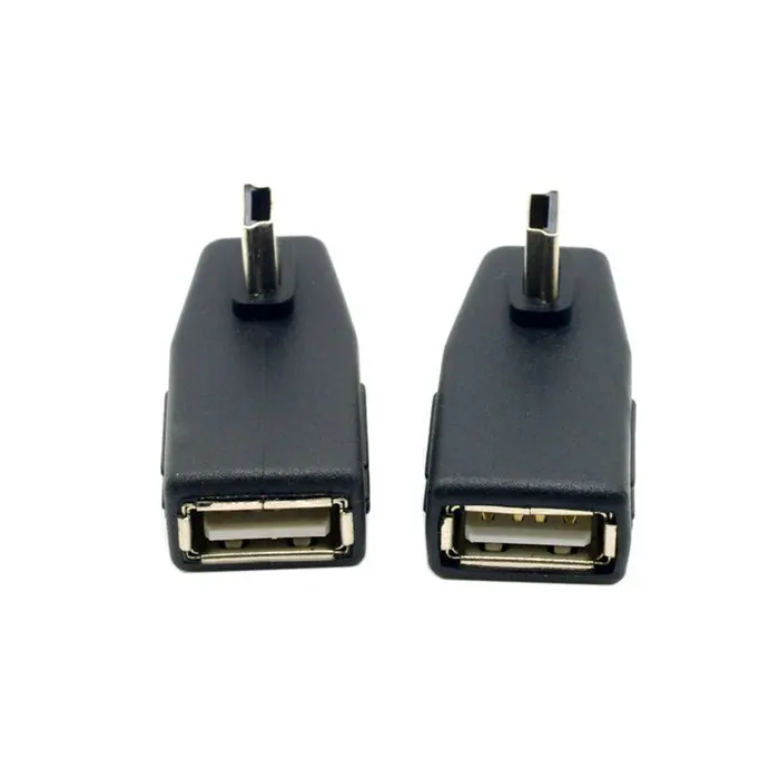 Mini USB Šikmého Konektor Mini USB B 5Pin Samec na USB2.0 Samica Uhlová 90degree OTG Host adapter