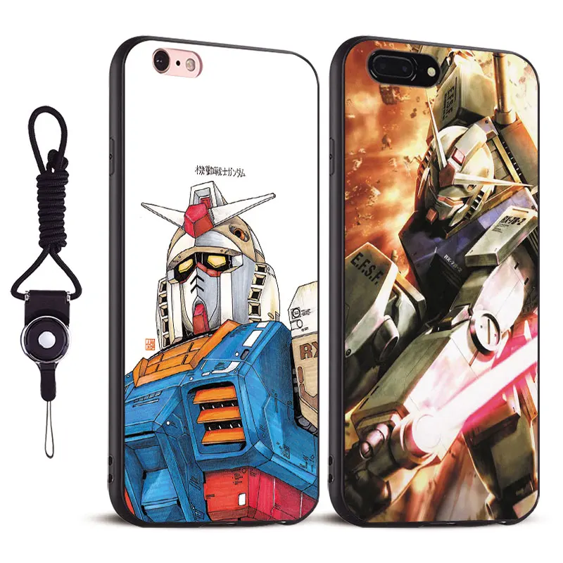 Mobile Suit Gundam Coque Tpu Mäkké Silikónové Telefón Prípade Kryt plášťa Pre Apple iPhone 5 5S SE 6 6S 6Plus 6sPlus 7 7Plus 8 8Plus X