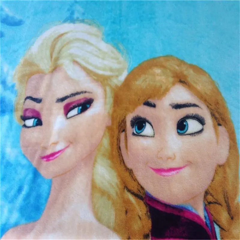 Modrá cartoon Elsa a Anna bedspreads100*140 cm Mrazené vytlačené deka mäkké teplé flanelové svetlé beddings dievča deti princezná list