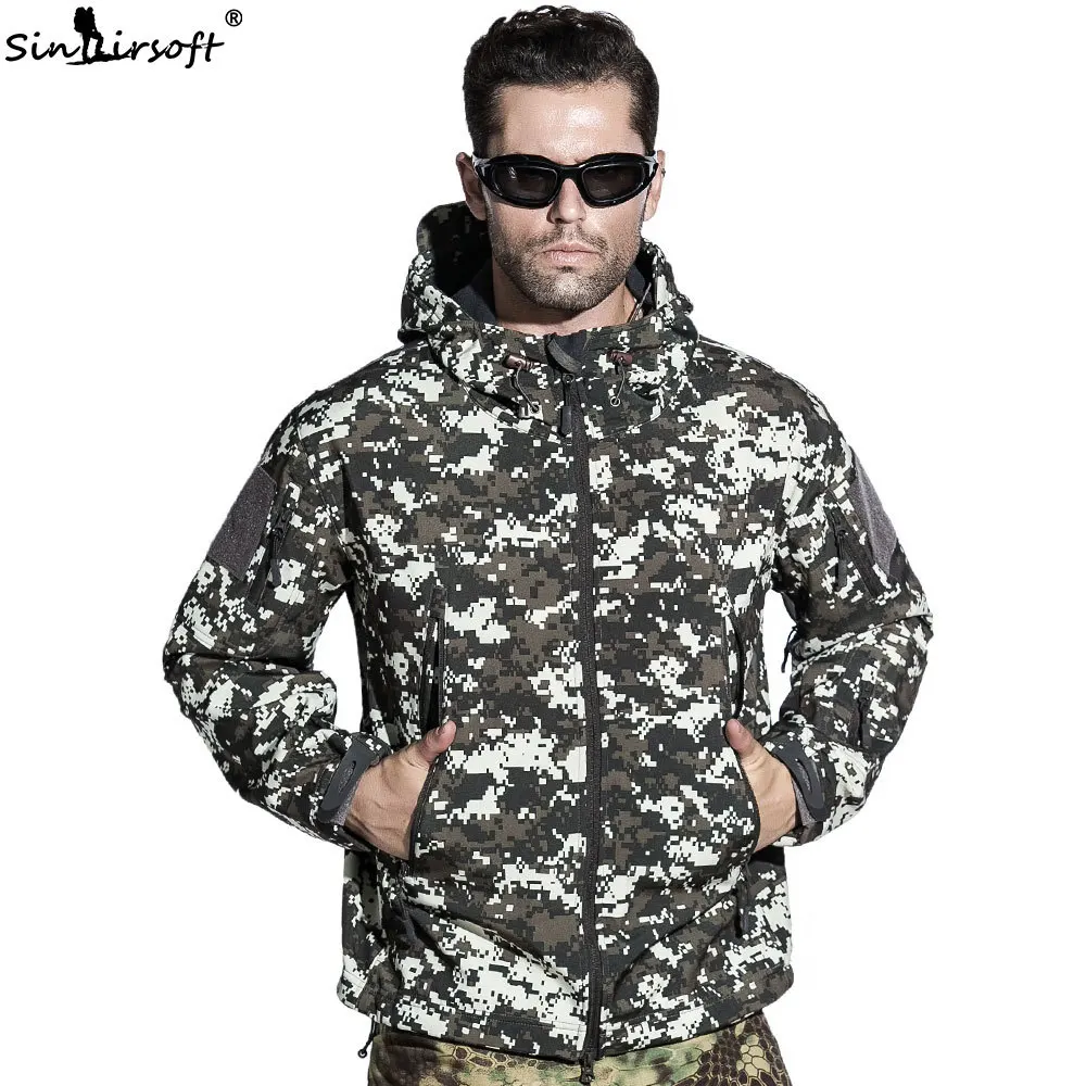 Muži Vojenské Taktické Vesty, Outdoor Nepremokavé Armády Športové Kamufláž Lov Turistika Fleece Obloženie Kabát, softshell bunda