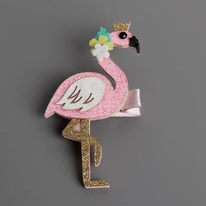Móda Roztomilý Kreslený Flamingo A sova Detské sponky do vlasov deti sponky do Vlasov Deti pokrývku hlavy Princezná Barrette Dievčatá Vlasy Príslušenstvo