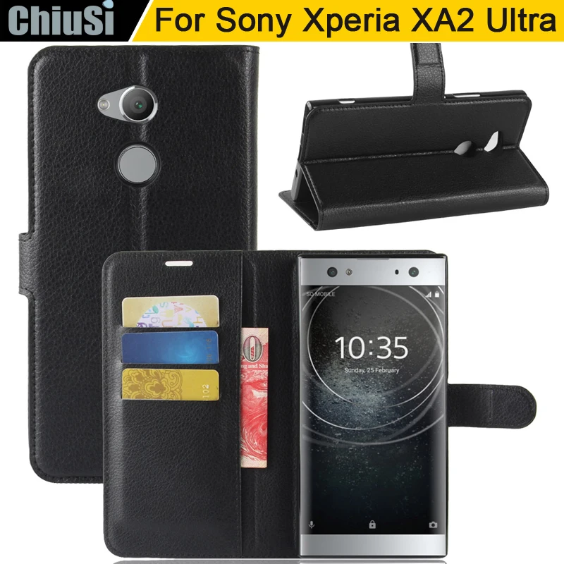 Móda Wallet PU Kožené puzdro Pre Sony Xpria XA2 Ultra Flip Ochranné Telefón Späť Shell S Držiteľov Karty