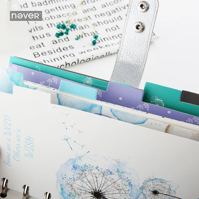 Nikdy Púpava Špirála Notebook Index Deliče Pre Dokibook A6 Projektant Náplň Papier Kórejský Stationery Office A Školské Potreby