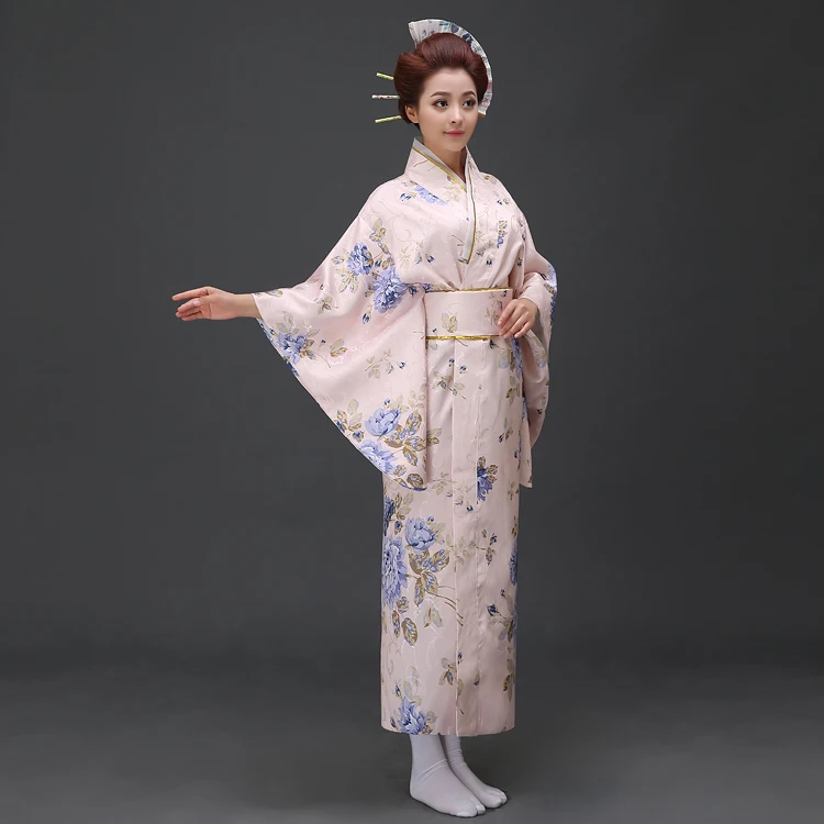 Nové Klasické Tradičné Japonské Ženy Yukata Kimono S Obi Fáze Výkonu Tanečné Kostýmy Jedna Veľkosť HW047