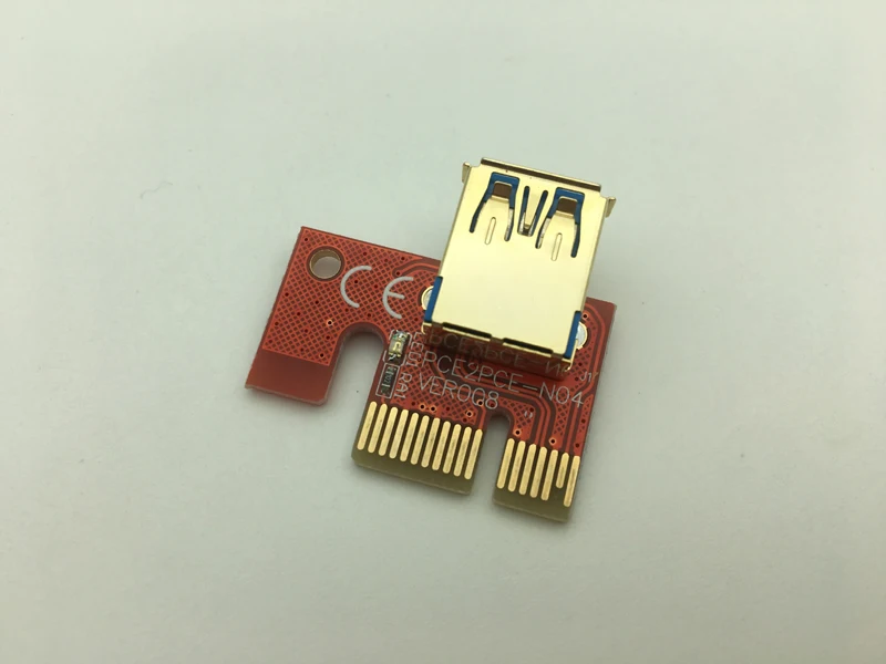 Nové Pozlátené USB 3.0 VER008 60 CM PCI-E Stúpačky Karty SATA Napájania PCI-E 1x až 16x Podstavec pre Bitcoin Baník Antminer Ťažba