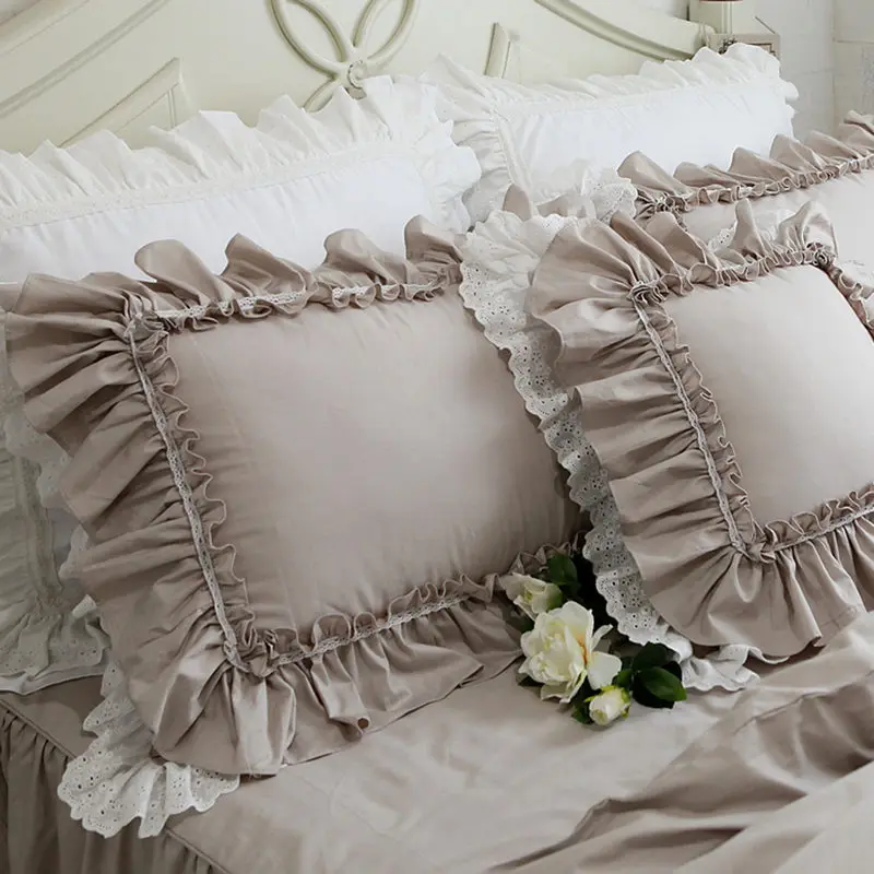 Nový Európsky Khaki posteľná bielizeň nastaviť dvojité prehrabať čipky perinu posteľná bielizeň elegantný prehoz cez posteľ posteľ list na svadbu, výzdoba posteľná bielizeň