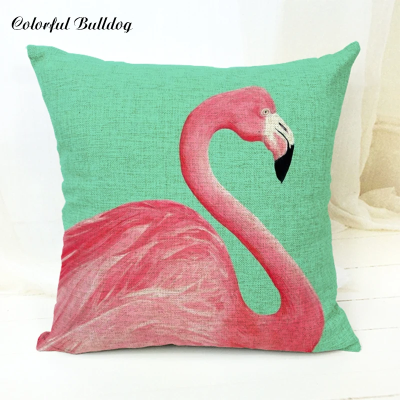 Obliečky na Vankúš Prípade Krásny Pár Flamingo Capa De Almofadas 45*45 cm Domov Bielizeň Bavlna Domov Gauči Sídlo Dekor Vankúše