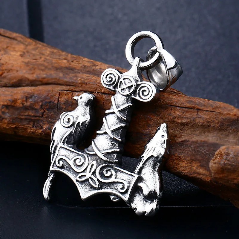 Ocele vojak módne Viking Amulet Thor Kladivo Mjolnir prívesok Škandinávskych náhrdelník Severanov Mužov Šperky