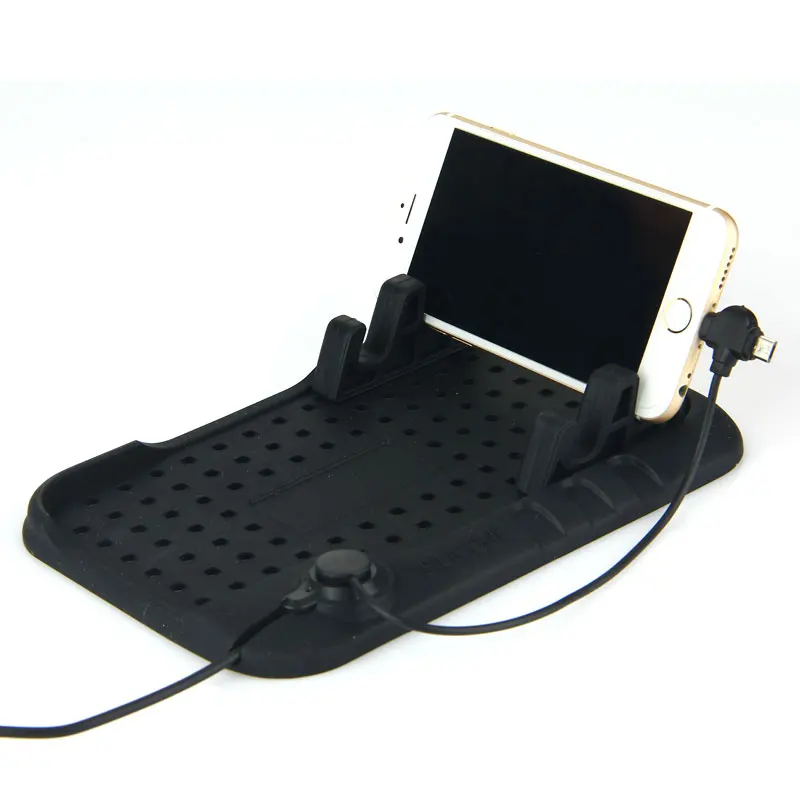 Pani vyhrať Univerzálny Protišmykové Auto Tabuli Telefón Držiak na Stojan USB Pripojiť Nabíjačku Podporu Magnetické protišmyková Podložka Pre iPhone Andriod