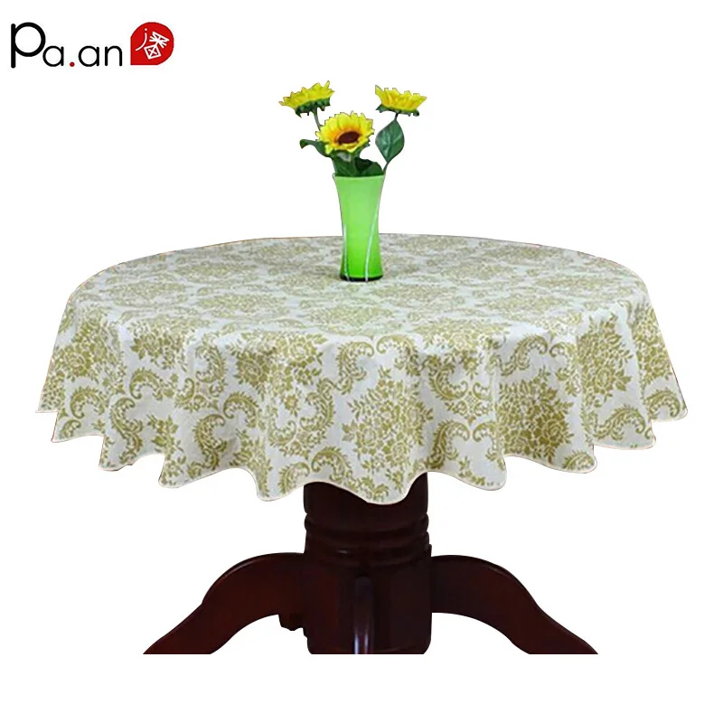 Pastorálna plastový obrus nepremokavé PVC kvetinový vytlačené okrúhly stôl kryt domov svadobné dekorácie stola manteles para mesa