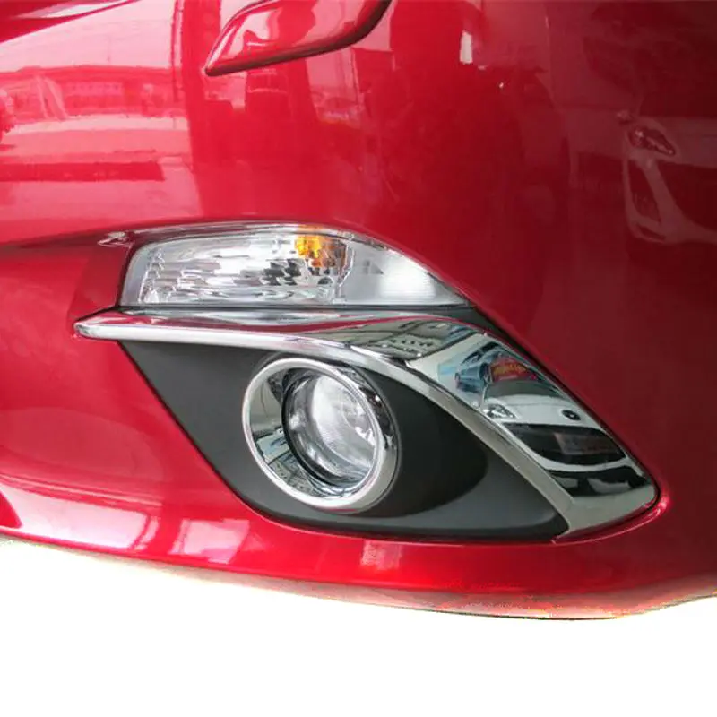 Pre MAZDA 3 Axela BM TÝM, ABS Chrome Predné Hmlové Svetlo Obočie Viečka Hmlové Svetlo Lampy Kryt Výbava Auto Príslušenstvo 2ks/set
