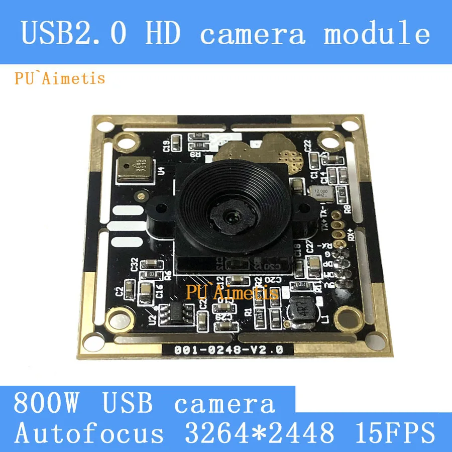 PU'Aimetis Mini Surveillance camera HD 8MP AF Zaostrovanie SONY IMX179 3264*2448 15FPS Audio, podpora USB modul kamery
