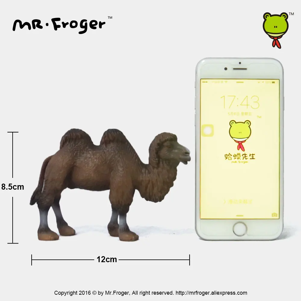 Pán Froger Camel model hračka divoké zvieratá, hračky nastaviť Zoo modelovanie Pevné plastové PVC Bábiky Deti Vedy a Vzdelávania hnedé darček