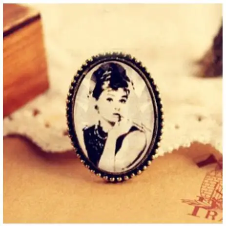 Retro Kráľovná foto krúžok módny krúžok šperky Nové Módne doprava zadarmo
