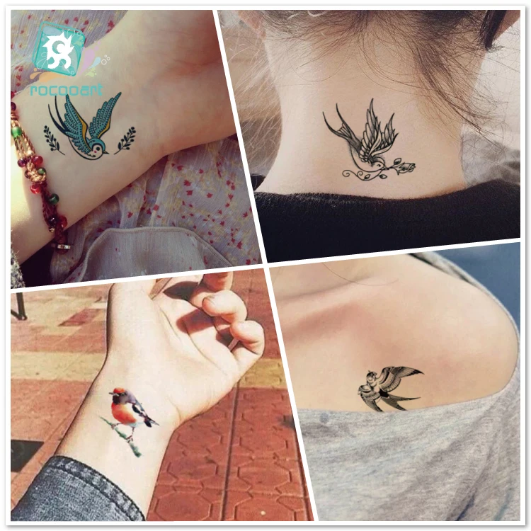 Rocooart Farebné Lietajúci Vták Dočasné Tetovanie Nálepky Sovy Pelican Tetovanie Nálepky Zvieratá Falošné Tetovanie Taty Orgán Umenia Tatuaje