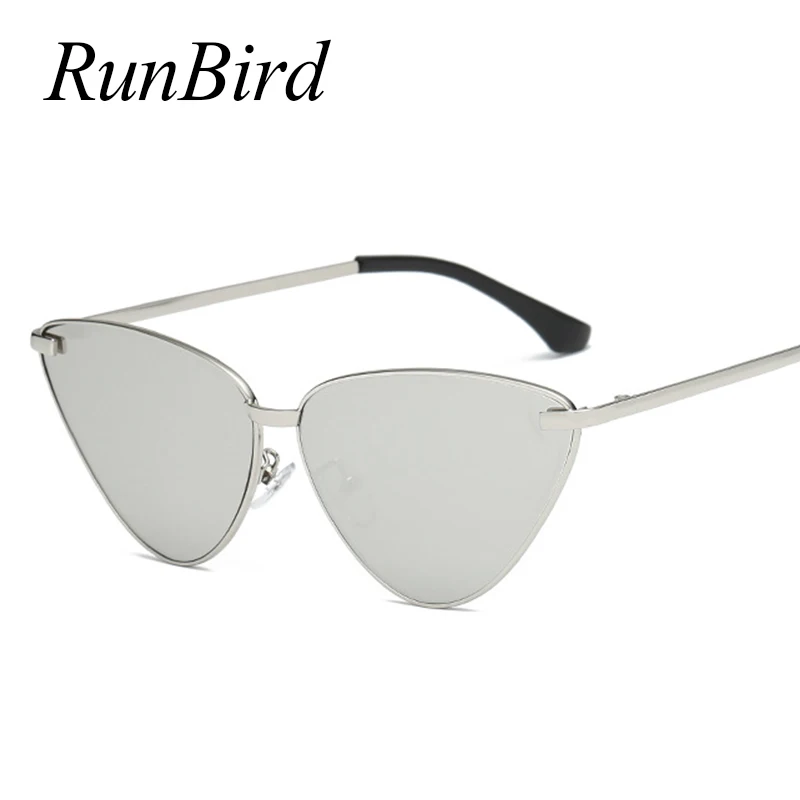 RunBird Nové Svetlo Hmotnosti Mačky Očí, slnečné Okuliare Ženy Retro Cateye Slnečné okuliare, Kovový Rám, Ružová, Fialová, Tónované Šošovky Okuliare UV400 1344R