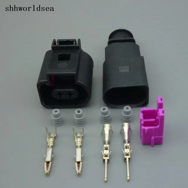 Shhworldsea 5/30/100sets 2 Pin 1,5 mm 1J0973802/1J0973702 Auto Temp snímača konektor,deflácia ventil plug vodotesná zásuvka pre VW