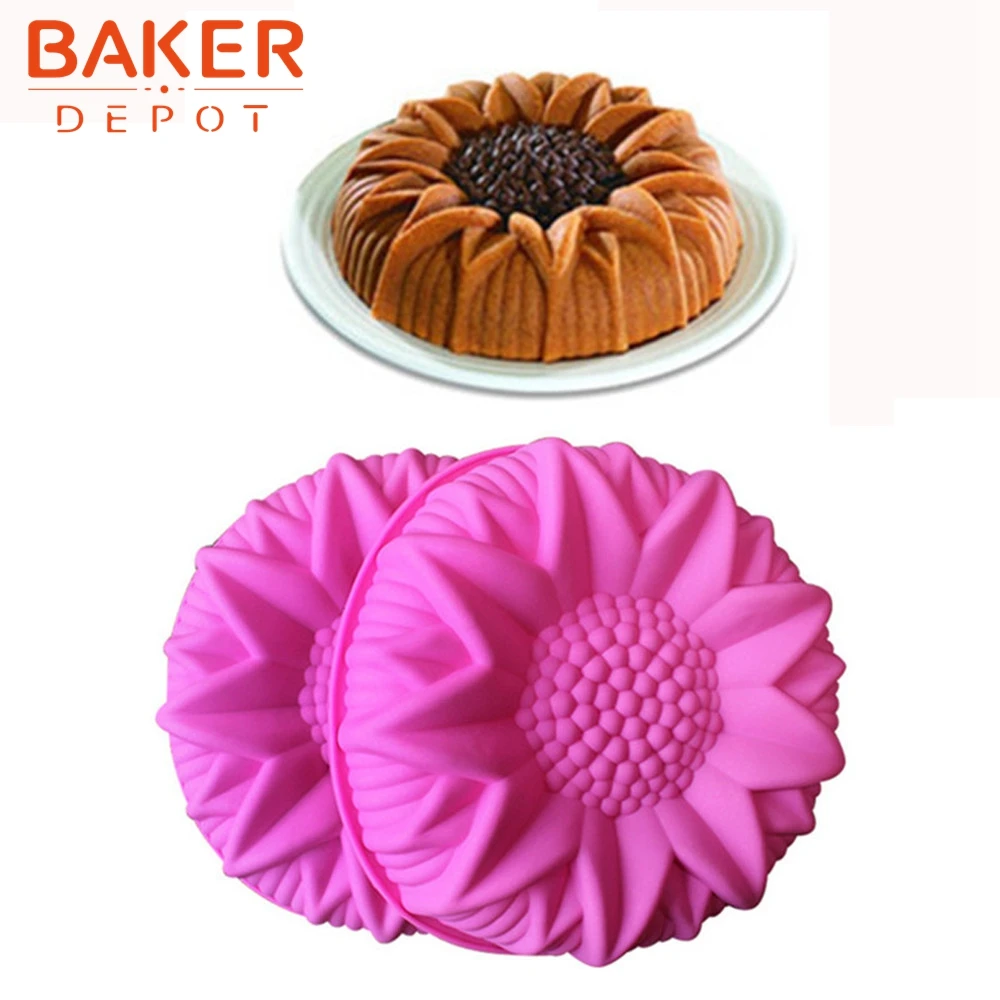 Silikónové tortu formy dezert formy veľké slnečnice styling pečivo formy SCM-003-3