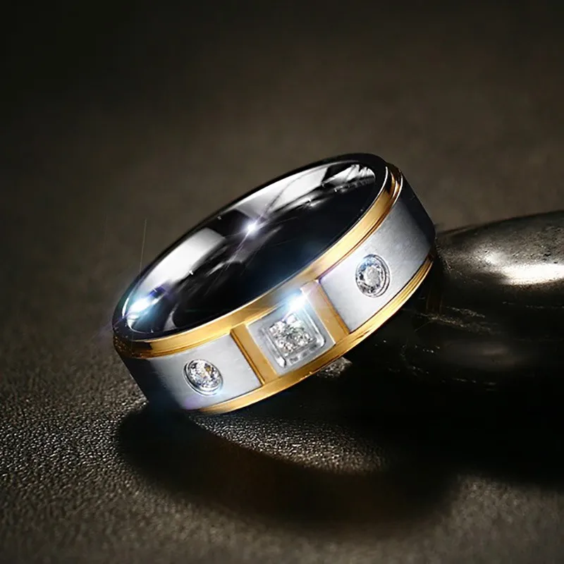 Slečna Mária z Nehrdzavejúcej ocele Zirconia Snubné Prstene CZ Kameň Šperky Super Titánové Ocele Chirurgickej Ocele Zásnubné Prstene MLCR036W
