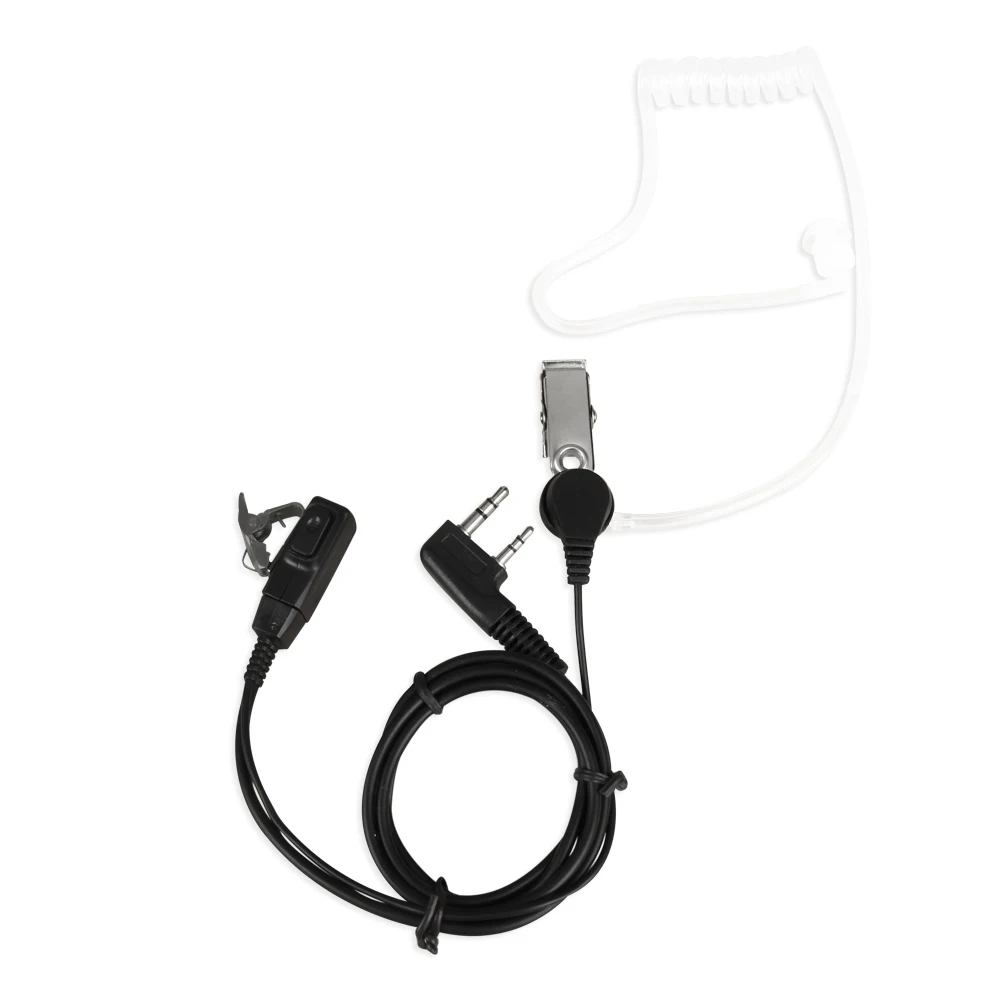 V-Reproduktor slúchadla 2 Pin Akustické Trubice Headset PTT Mic Slúchadlo pre Baofeng pre Kenwood Rozhlasový prijímac