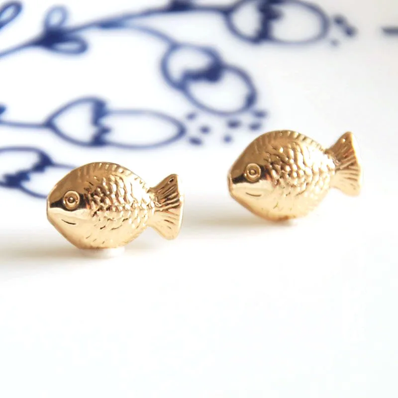 Veľkoobchod 10 ks/veľa zlatá farba ryby, zlaté dištančné šperky robiť plavidlá zistenia DIY pre ženy