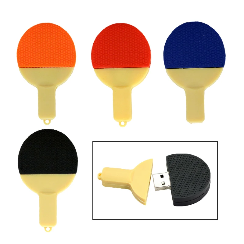 Veľkoobchod kl ' úč cartoon Ping pong gule usb-pero držať 8 gb 16 gb 32 gb, 64 gb usb flash disk, stolný tenis raketa pamäťový kľúč usb