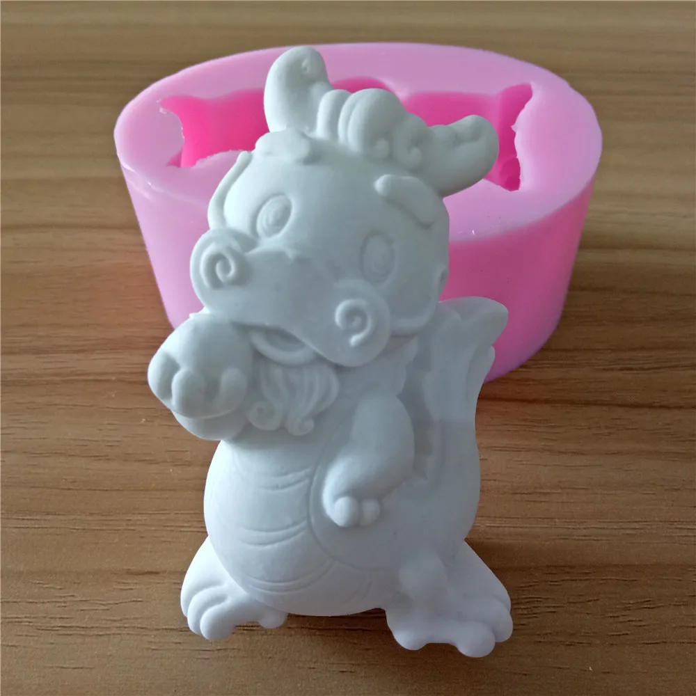 Čínsky Drak DIY Silikónové Formy na Mydlo 3D Zvierat Ručne vyrábané Mydlo Plesní