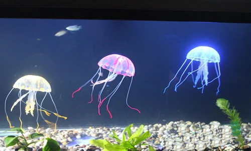 Žiariaci Efekt Živé Medúzy pre Akvarijné Ryby, Nádrž, Bazén Ornament Dekorácie