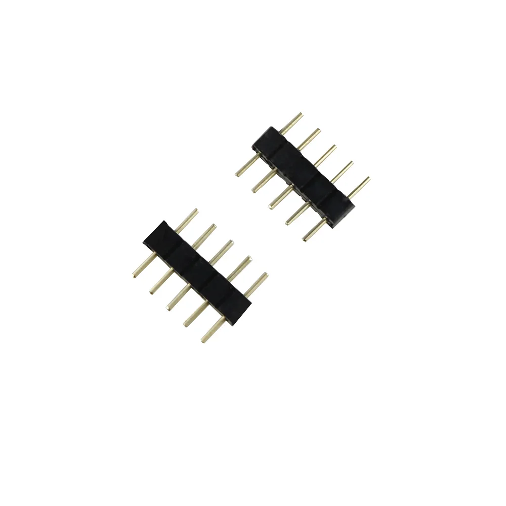10pcs 4 Pin RGB /5PIN RGBW Konektor Adaptéra pin ihly mužského typu dvojité,Pre RGB /RGBW 5050 3528 LED Pásy svetla led príslušenstvo