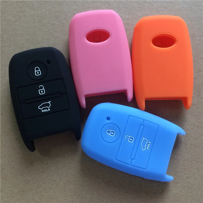 11 farba Silikónové gumy Kľúča Vozidla Kryt Pre kia rio sportage 2016 ceed sorento cerato K2 K3 K4 K5 3 tlačidlo smart remote kľúč