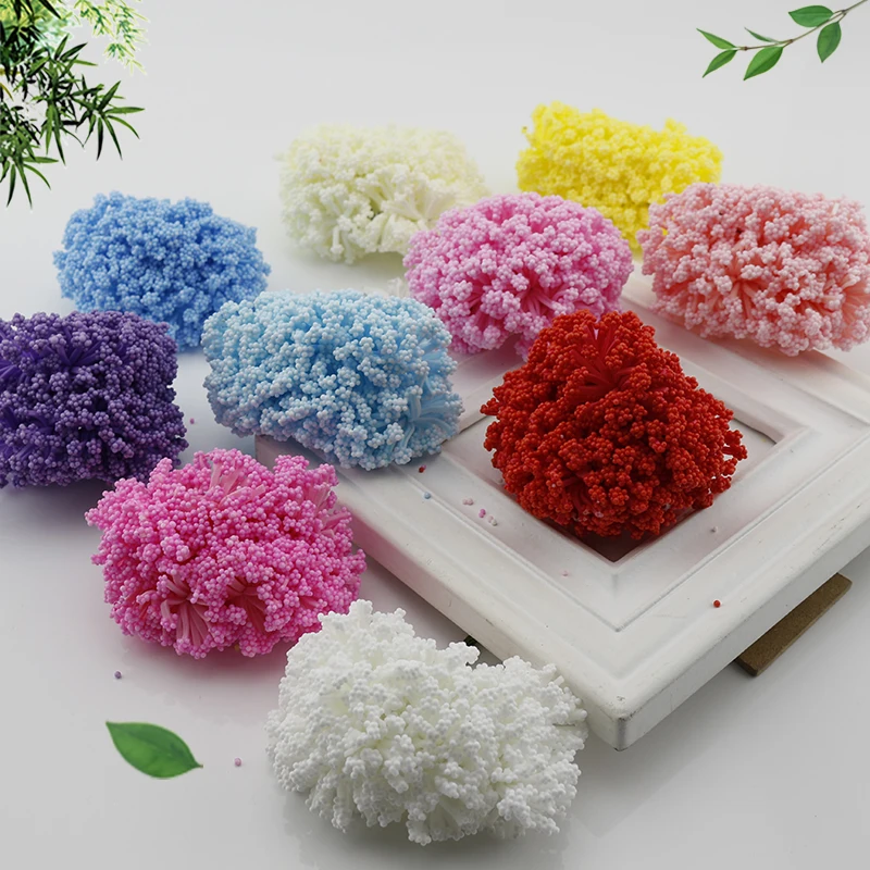 12 Kusov Mini PE Pena Pompom Umelé Kvety Na Svadbu Poľa Ručne vyrábané Dekorácie, doplnky DIY Pompom Veniec Falošné kvety