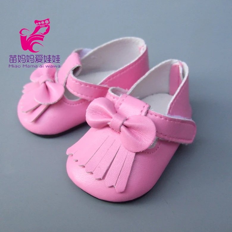 18-palcové bábika 7 cm Ružové kožené Topánky vhodné pre 43 CM baby born Bábik sneacker Reborn Baby Doll