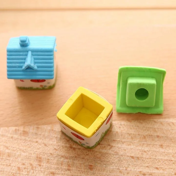 1pack/veľa krásne Ceruzka Guma gumy módna Kolekcia dar, deti Puzzle Hračka Vzdelávania Študentov Office kancelárske potreby