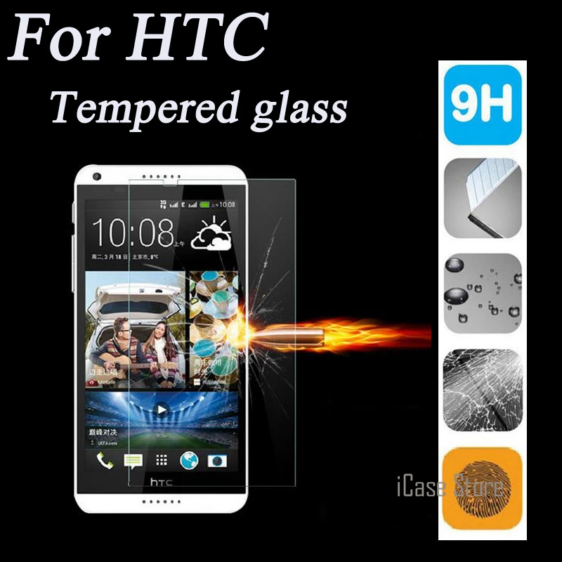 2.5 D 9H Screen Protector Tvrdeného Skla Pre HTC Desire 816 820 826 E8 E9 Jeden M8 M9 M10 Max X9 X9u Kryt Prípade Ochranný Film