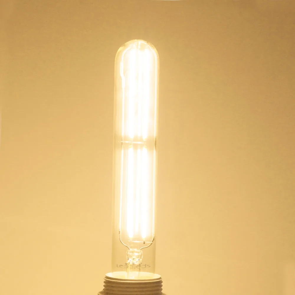 2 KS T30 6W 185mm LED Vintage Retro E27 Žiarovka Edison Žiarovka 110V 220V Vlákna Žiarovky LED Svetlá Pre Domáce Spálňa Hotel Dekor Svetlo