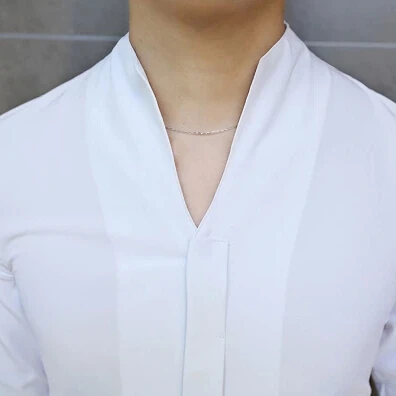 2016 horúce letné módy tvaru biele tričko muž solid farba, kvalitný hotel čašník Slim tričko