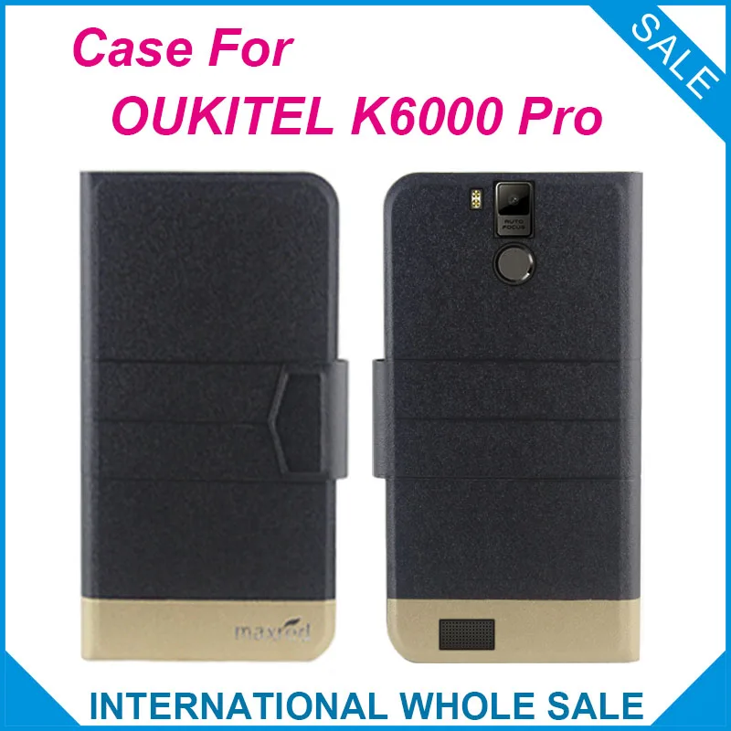 2016 Super! OUKITEL K6000 Pro Prípade, 5 Farby Vysokej kvality Full Flip Módne Prispôsobiť Kožené Luxusné telefóny, Príslušenstvo