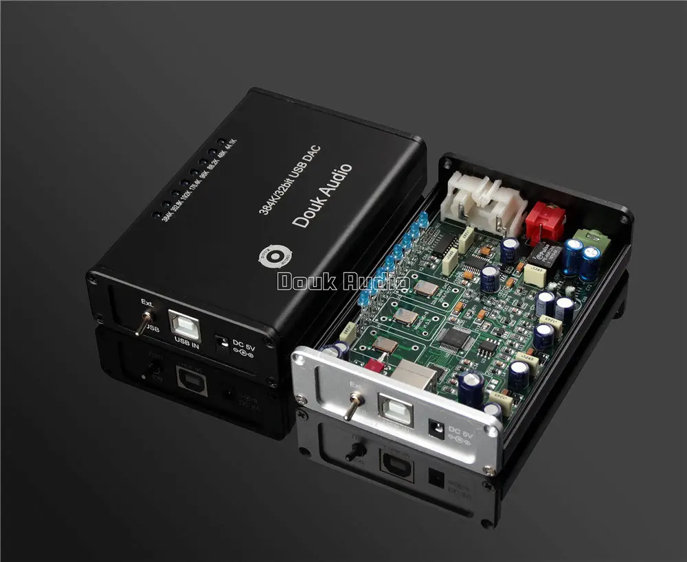 2017 Lastest Douk Audio HiFi Mini PCM5102 USB XMOS DAC 384K/32bit Dekódovať Zosilňovač Zvuku Karty Doprava Zadarmo