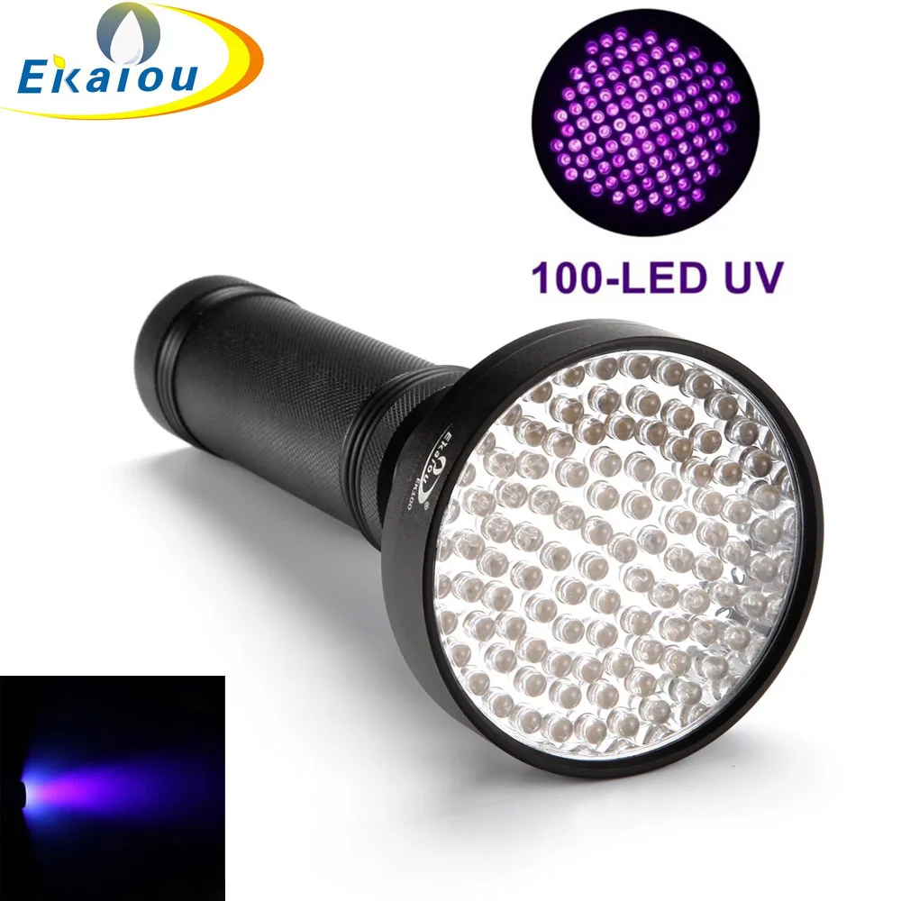 2017 nové Prenosné 100 UV LED Svietidlo Ručné Ultrafialové Black Pochodeň Svetla Pre Nájdenie Psa a Mačky Moču Škvrna Phosphors