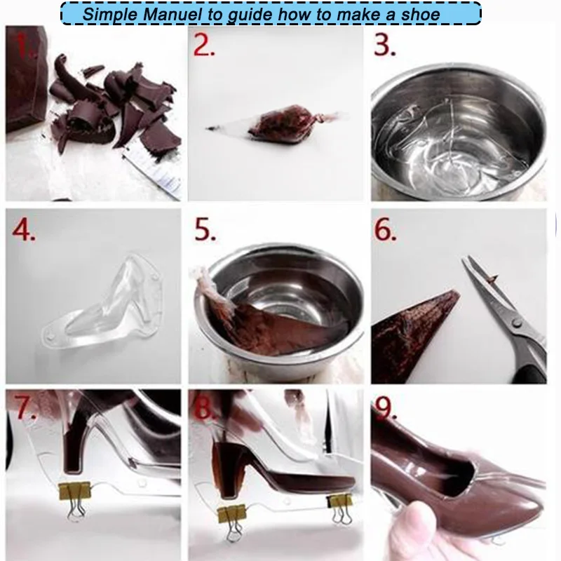 3D Obuvi Čokoláda Formy Vysokom Podpätku Topánky Candy Formy Cake Zdobenie Nástroje pre KUTILOV, Domáce Pečenie cukru plavidlá Príslušenstvo Tortu Nástroje