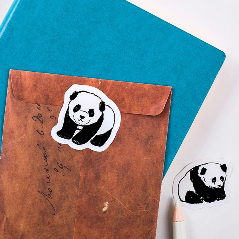 45 ks/veľa karikatúra roztomilý panda mini papierové nálepky package DIY denník dekorácie-nálepky album scrapbooking