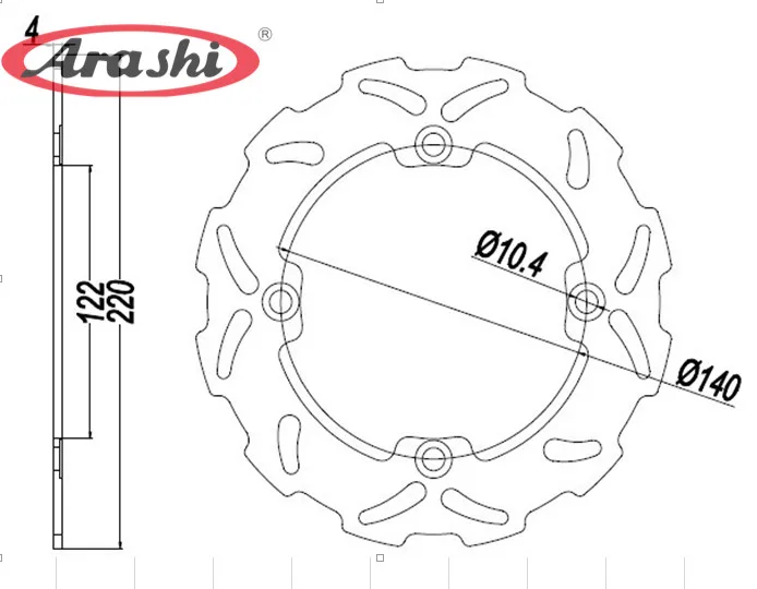 Arashi CNC Zadné Brzdy Kotúčové Brzdy Rotory Pre HONDA CRE 125 250 500 1989-2001 CRR 125 250 500 1989-2002 AX-1 1988