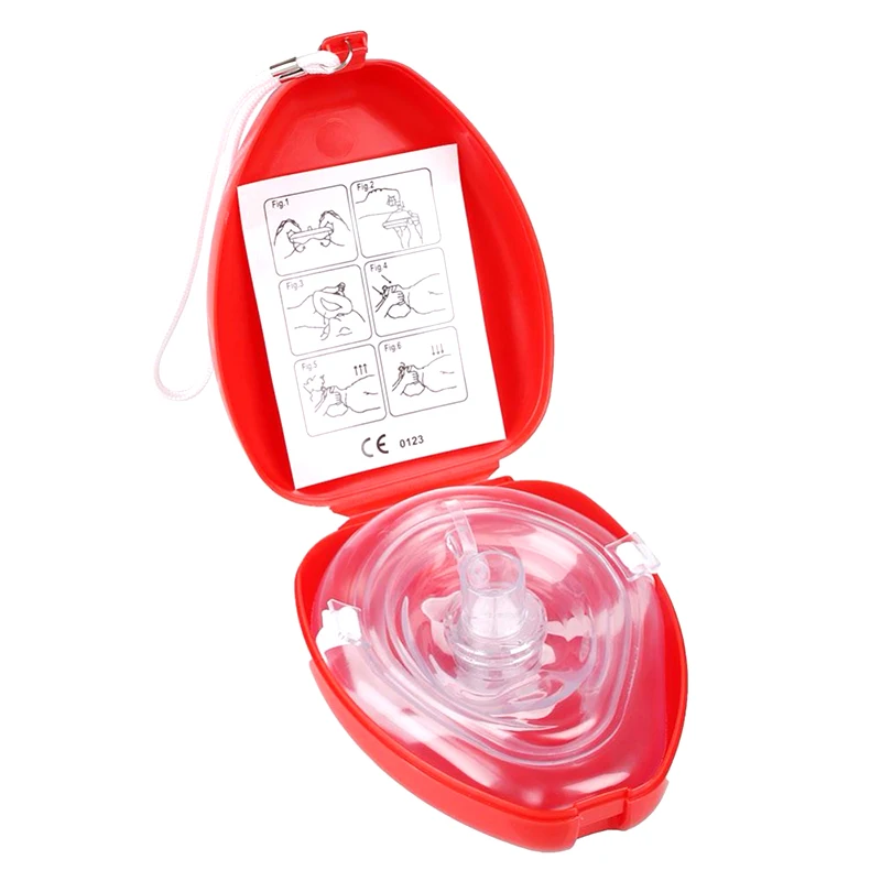 CPR Maska Chrániť Záchranári Umelé Dýchanie Reuseable S Jednorazové jednosmerný Ventil hermeticky uzavretých Tesnenie na Tvár Prvá Pomoc Kit