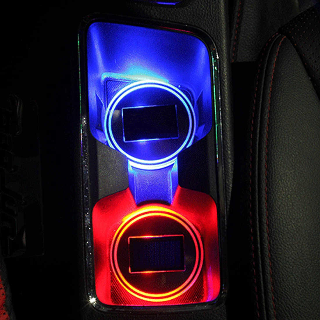 Dewtreetali 1pc Univerzálny Auto Auto Anti-Slip Mat Nepremokavé Solárne LED Svetlo Držiak Mat Pad Fľaša na Nápoje Vstavané Vibrácií