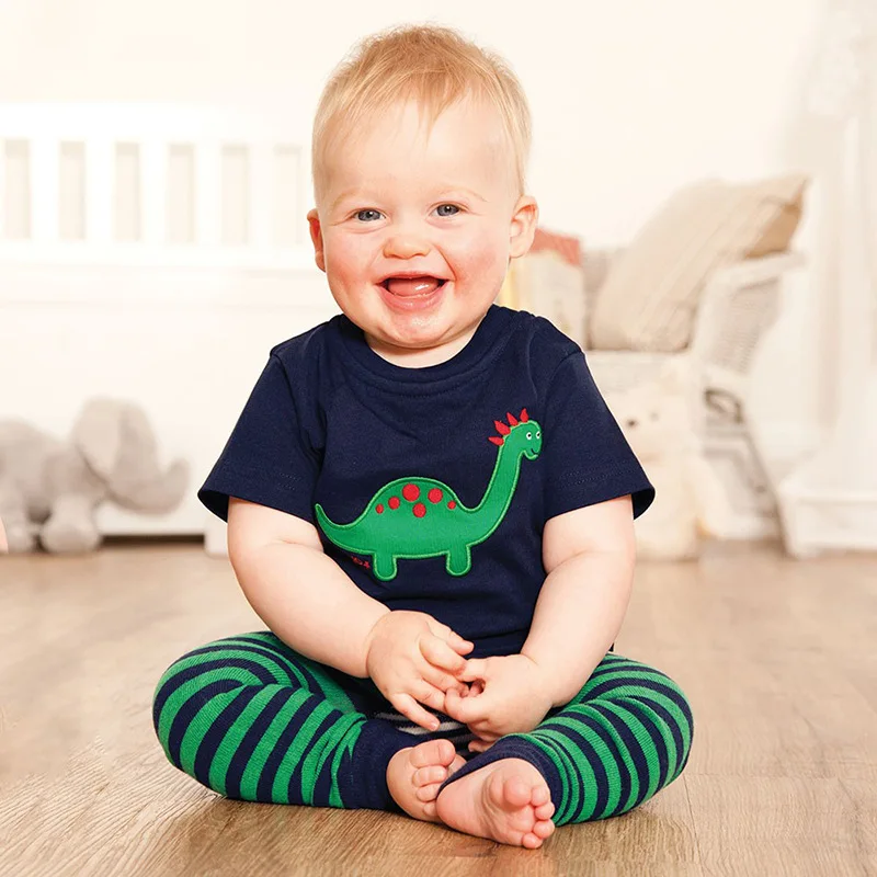 Dinosaurov Tlač Letné Baby Boy T Shirt Deti Krátke Sleeve T-shirt Topy Bavlna Deti, Chlapcov, Šaty Hore tee Kostým