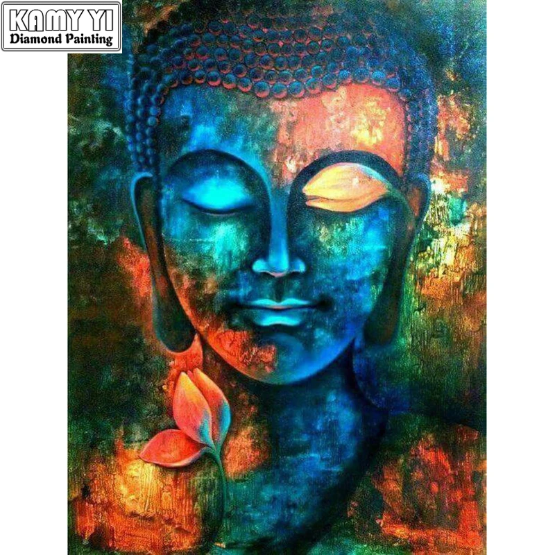 DIY Diamond Výšivky Buddha Religous 5D Diamond Maľovanie Cross Stitch Mozaika Plné Námestie Drahokamu Domova