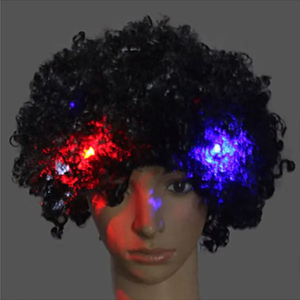 Efektné LED Svetlo Kučeravé Vlasy, Parochne Halloween Kostým Party Dodávky Nových Cosplay Unisex Klaun Maska Na Párty Darček YH-17