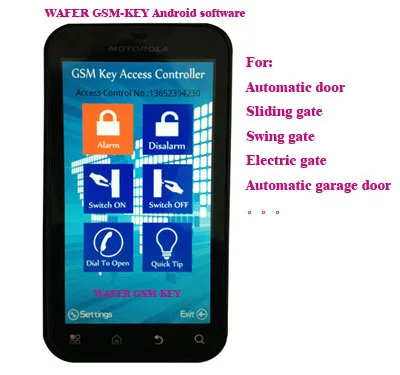 GSM Diaľkové ovládanie pre brány otvárač (Podpora normálneho autorizované čísla a Špeciálne prístupové telefónne číslo), podporu App